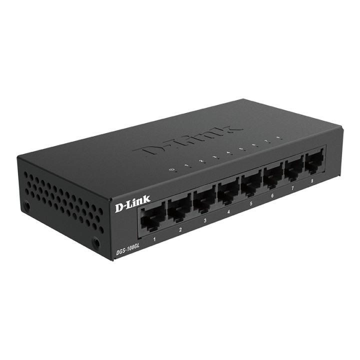 Switch D-Link 8xRJ45 GbE Negro (DGS-108GL)