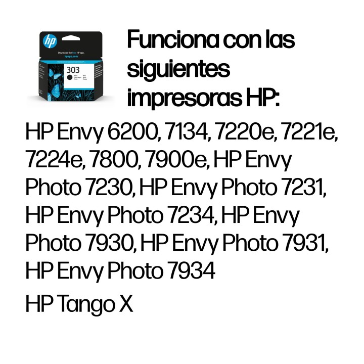 Tinta HP 303 Negro 4ml 200 páginas (T6N02AE)