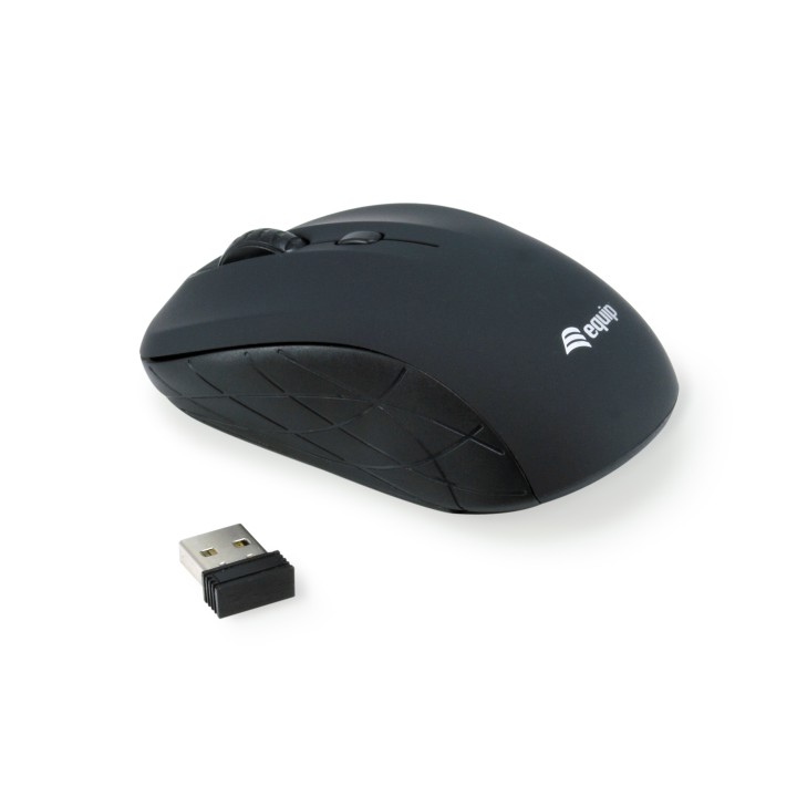 Ratón EQUIP Life Óptico RF 1600dpi Negro (EQ245108)