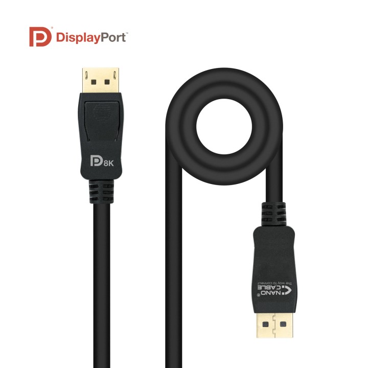 Nanocable DP/M a DP/M 1m Negro (10.15.2501)