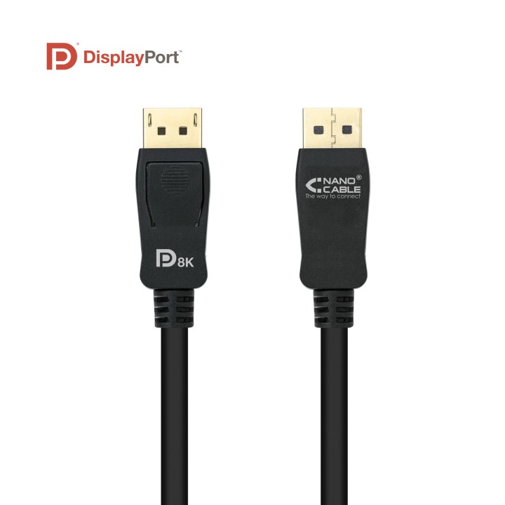 Nanocable DP/M a DP/M 1m Negro (10.15.2501)