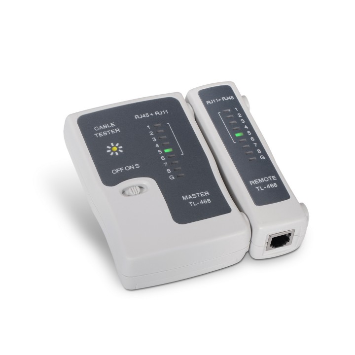 Testeador AISENS para RJ11/RJ12/RJ45 Gris (A142-0312)