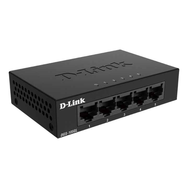 Switch D-Link 5xRJ45 GbE Negro (DGS-105GL)
