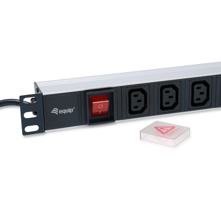 Regleta EQUIP 8 Tomas Interruptor 1U Negra (EQ333310)