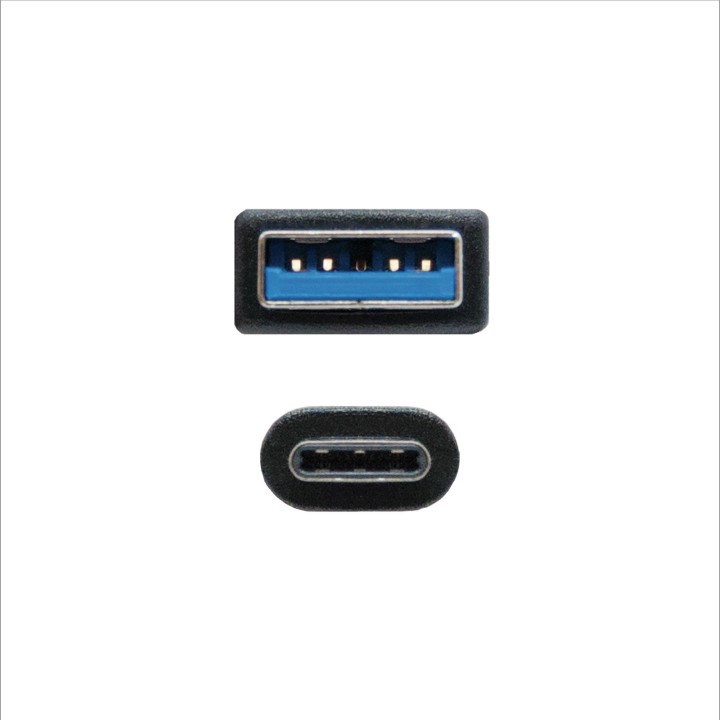 Nanocable USB-A/M a USB-C/M 1.5m Negro(10.01.4001-L150)