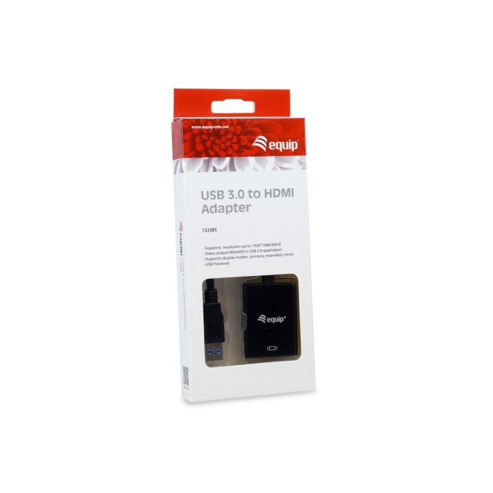 Cable EQUIP USB-A/M a HDMI/H 0.25m Negro (EQ133385)