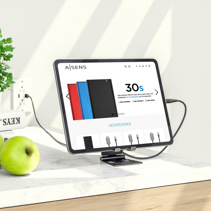 Soporte AISENS Smartphone/Tablet 2 Pivotes (MS2PM-090)