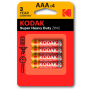 Kodak Heavy Duty Pila AAA K3AHZ, 1.5v, Pack 4 uds Salina