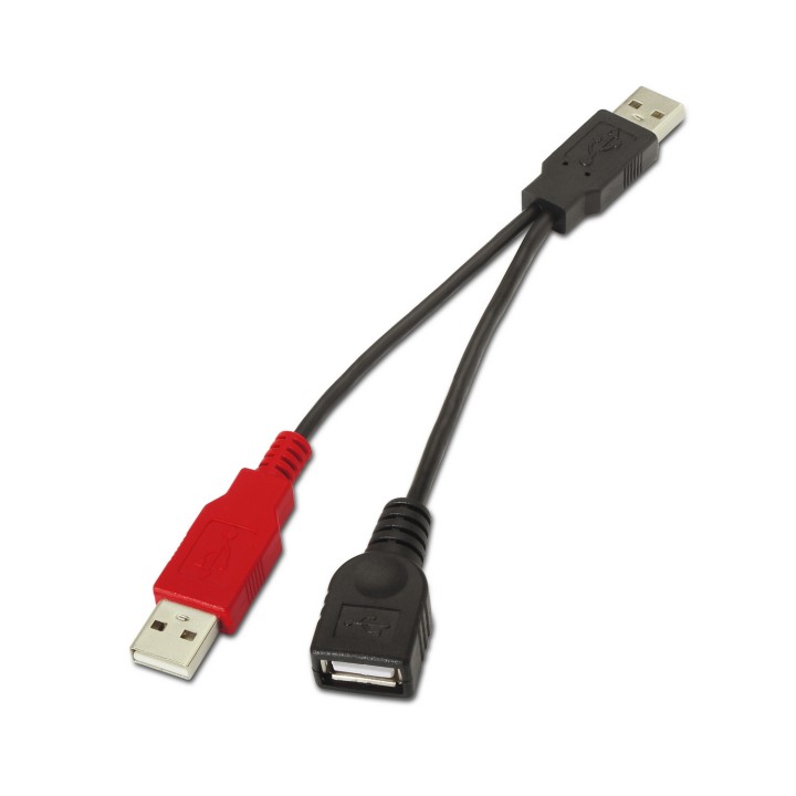 Cable AISENS USB-A/M a 2xUSB-A/H/M 15cm (A101-0030)