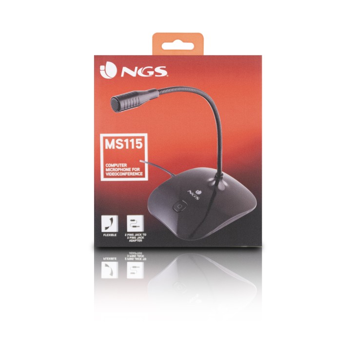 Micrófono de Sobremesa NGS 3.5mm Negro (MS115)