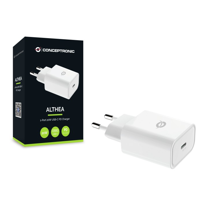 Cargador Pared CONCEPTRONIC 20W USB Blanco (ALTHEA07W)