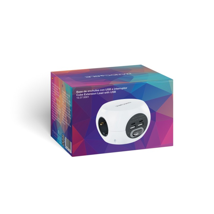 Regleta Nanocable 3 Tomas 4xUSB Interruptor(10.37.0001)