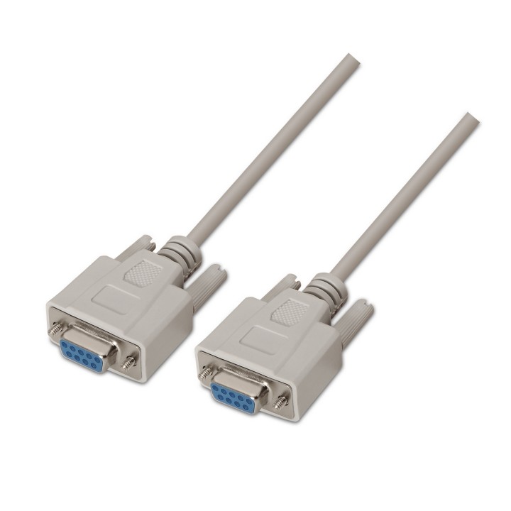 Cable AISENS RS232 DB9/H a DB9/H 1.8m Beige (A112-0067)