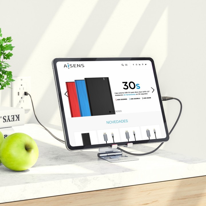Soporte AISENS Smartphone/Tablet 2 Pivotes (MS2PM-086)