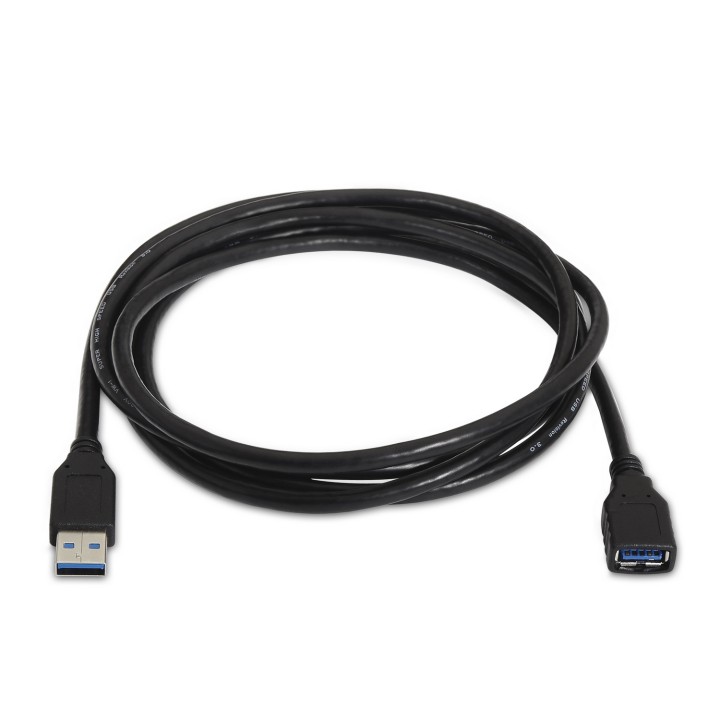 Cable AISENS USB-A/M a USB-A/H 2m Negro (A105-0042)