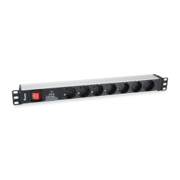 Regleta EQUIP 7xSchuko Interruptor Rack 1U (EQ333309)