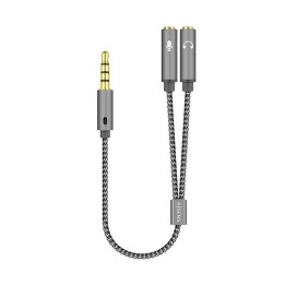 Cable AISENS 3.5mm/M a 2x3.5mm/H 25cm Gris (A128-0415)
