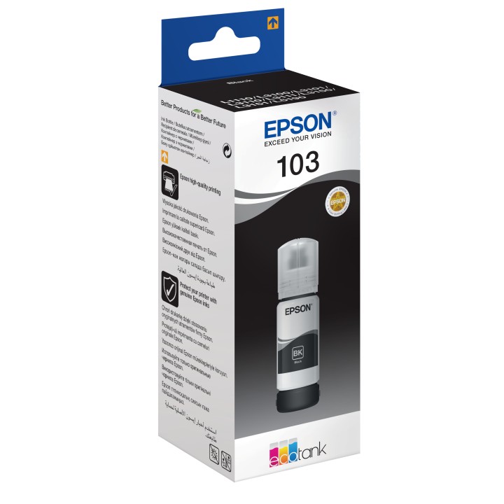 Botella de Tinta Epson 103 Negro 65ml (C13T00S14A10)