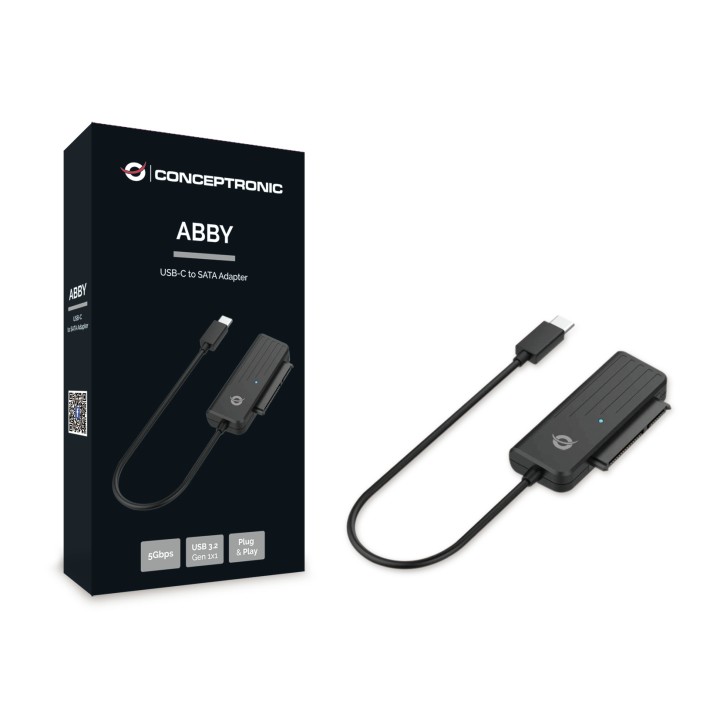 Adaptador CONCEPTRONIC USB-C a SATA 2.5" (ABBY02B)