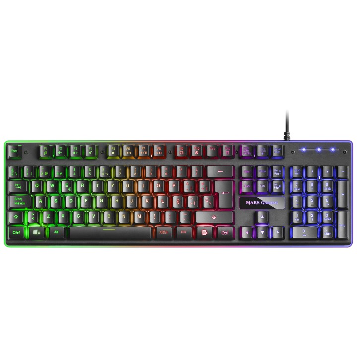 Pack Mars Gaming T+Ratón+Alfombrilla Negro (MCPXBES)