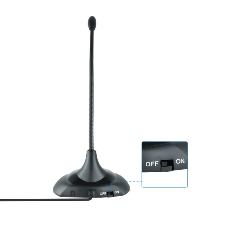 Micrófono TOOQ Multimedia Flexible Negro (TQMM-213)