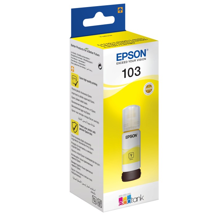Botella de Tinta Epson 103 Amarillo 70ml (C13T00S44A10)