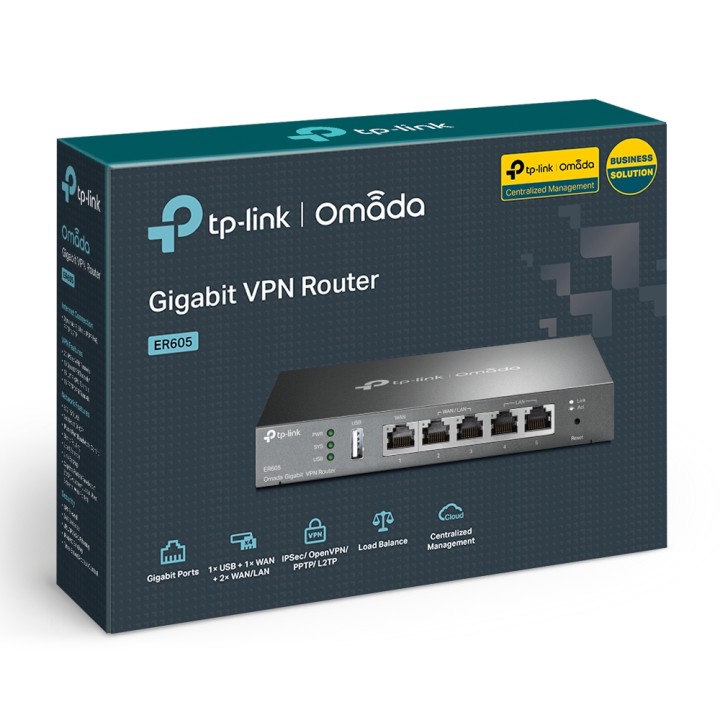 Router TP-Link VPN 5xRJ45 1xUSB Multi-Wan Negro (ER605)