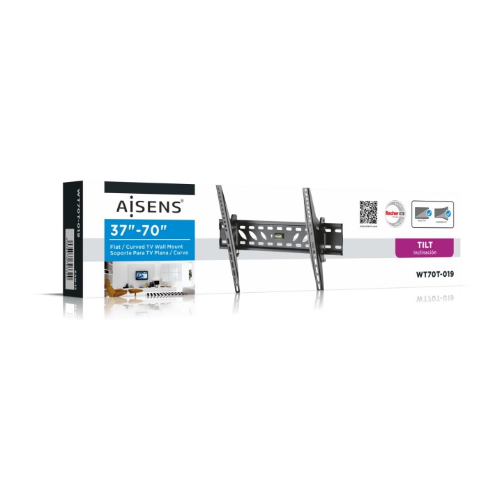 Soporte Pared AISENS 37"-70" Inclina 50kg (WT70T-019)