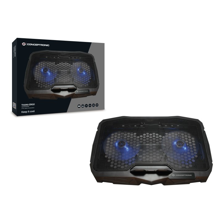 Base Refrigeración CONCEPTRONIC 17" Negra (THANA07B)