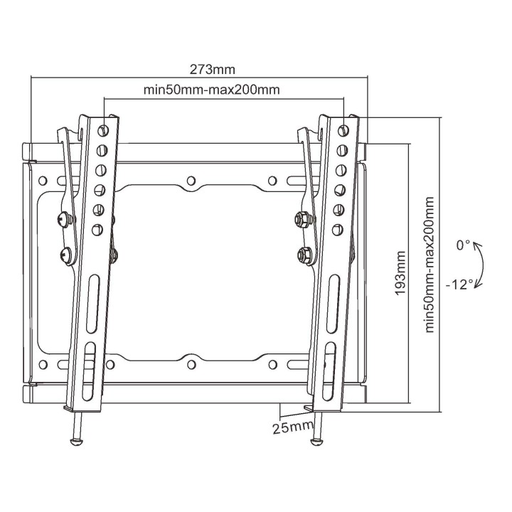 Soporte Pared EQUIP Fijo 23"-43" Inclinable (EQ650408)