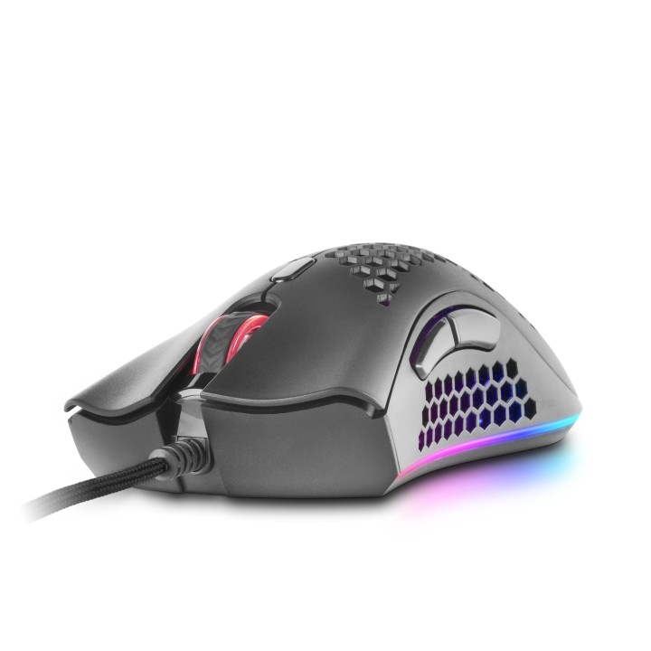 Ratón Mars Gaming Óptico RGB USB 32000dpi Negro (MMEX)