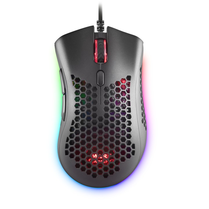 Ratón Mars Gaming Óptico RGB USB 32000dpi Negro (MMEX)