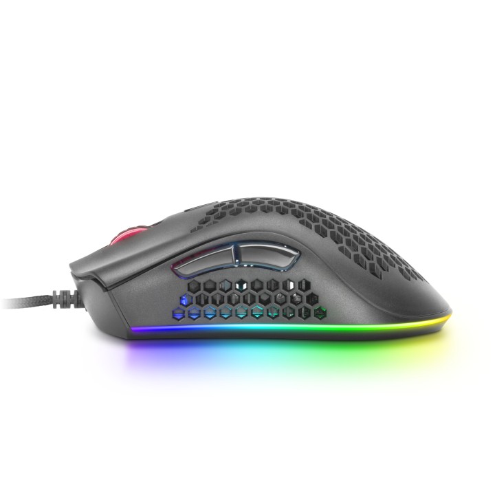 Ratón Mars Gaming Óptico RGB USB 32000dpi Negro (MMEX)