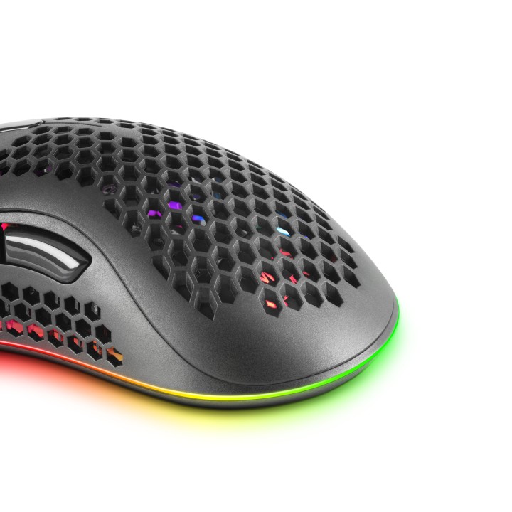 Ratón Mars Gaming Óptico RGB USB 32000dpi Negro (MMEX)