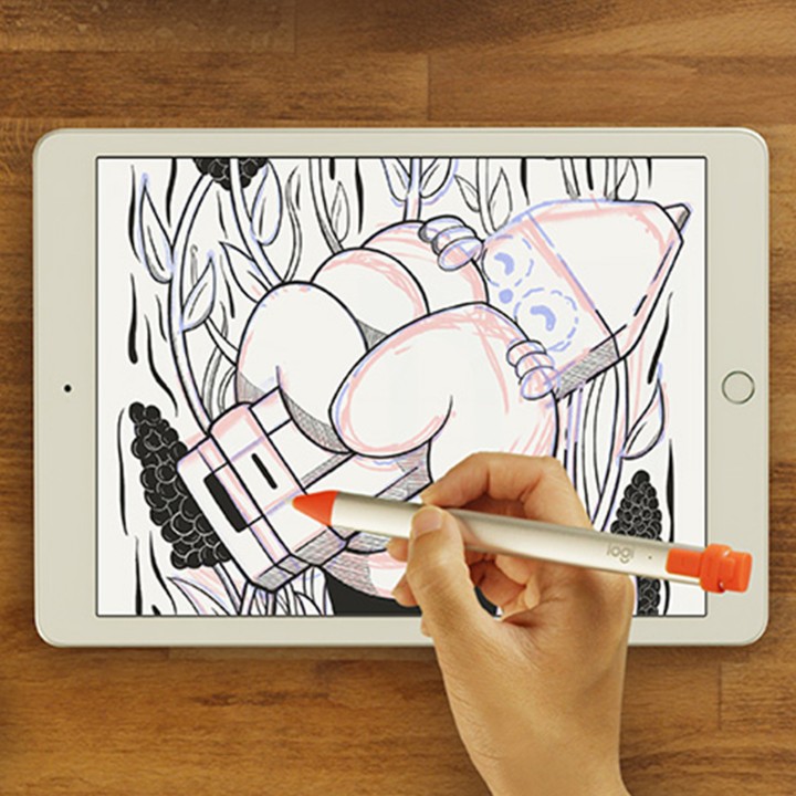 Lápiz LOGITECH Crayon iPad Naranja/Blanco (914-000034)