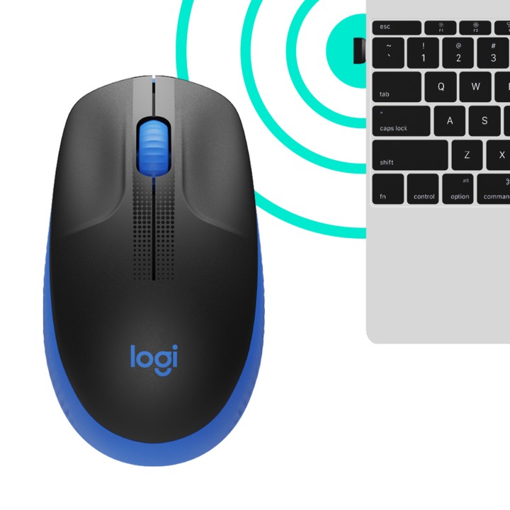 Ratón LOGITECH M190 Óptico RF 1000dpi Azul (910-005907)