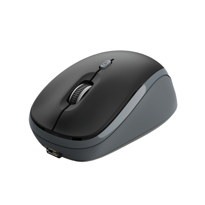 Ratón Trust Yvi Óptico RF 1600dpi Negro/Gris (24077)