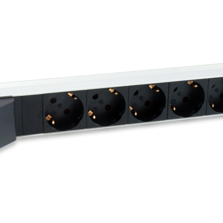 Regleta EQUIP Rack 19" 1U 6xSchuko Negra (EQ333312)