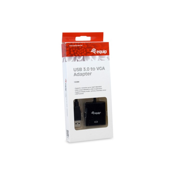 Cable EQUIP USB-A/M a VGA/H 0.25m Negro (EQ133384)
