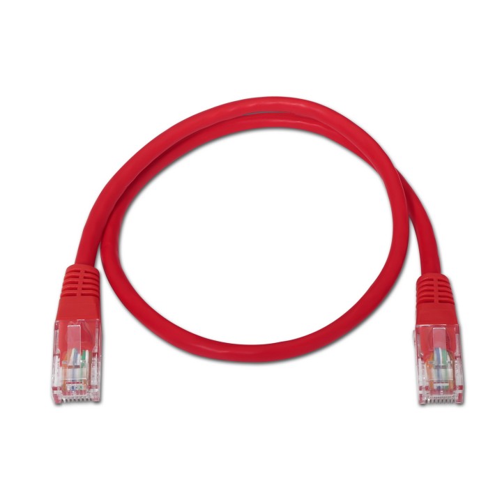 Cable AISENS RJ45 Cat.6 UTP AWG24 1m Rojo (A135-0238)