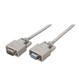 Cable AISENS RS232 DB9/M a DB9/H 1.8m Beige (A112-0065)