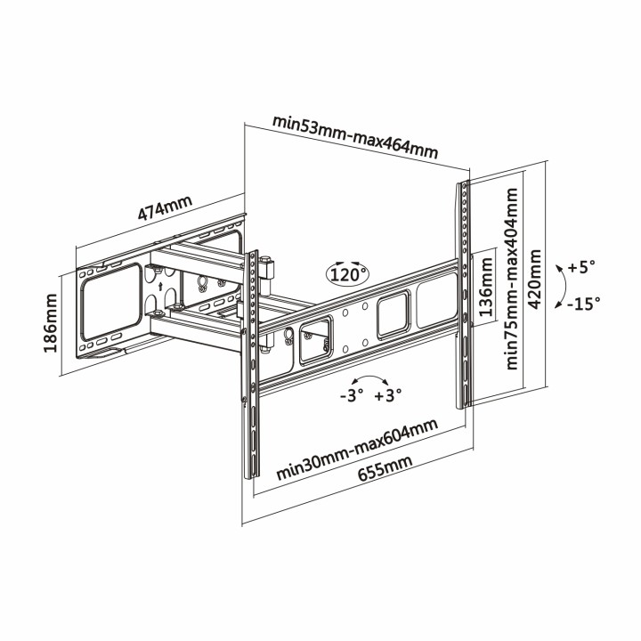 Soporte Pared AISENS 37-70" Gira/Inclina (WT70TSLE-023)