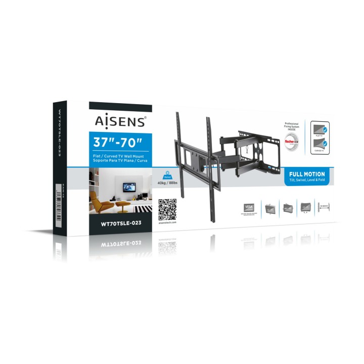 Soporte Pared AISENS 37-70" Gira/Inclina (WT70TSLE-023)
