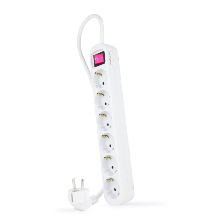 Regleta Nanocable 6xSchuko Interruptor (10.37.0006)