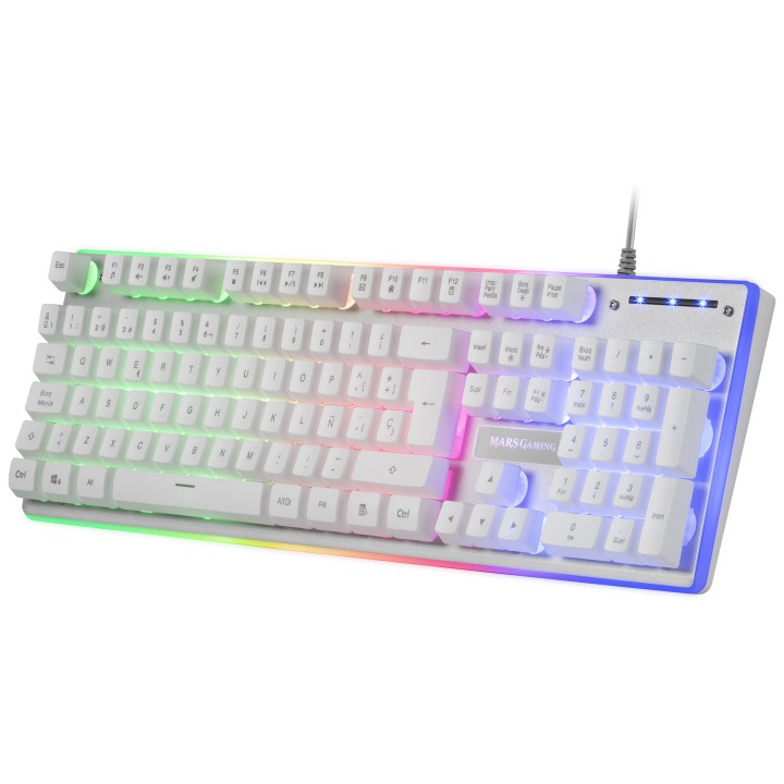T+Ratón Mars Gaming + Alfombrilla XXL Blanco (MCPXWES)
