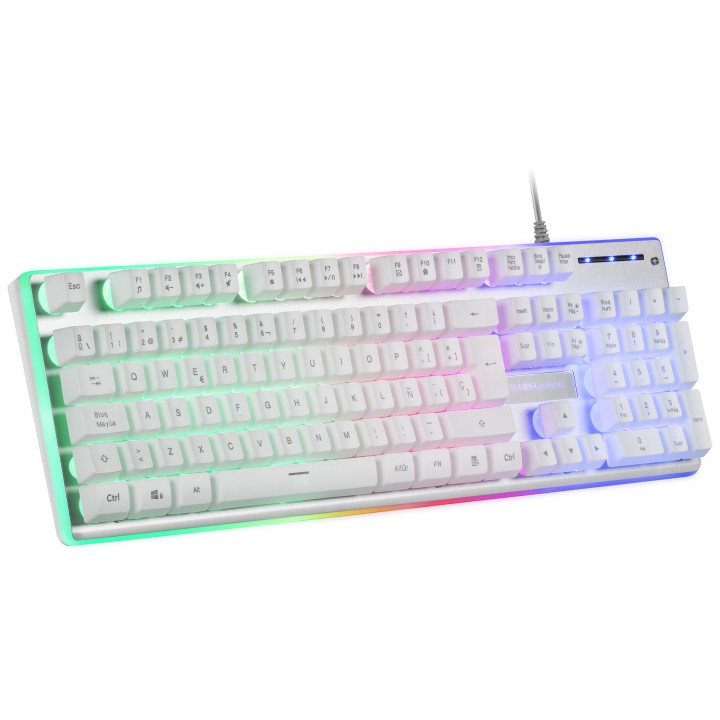 T+Ratón Mars Gaming + Alfombrilla XXL Blanco (MCPXWES)