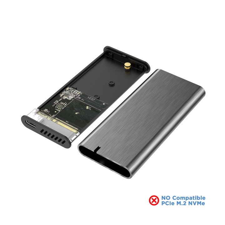 Caja AISENS SSD M.2 SATA USB 3.0 Gris (ASM2-007GRY)