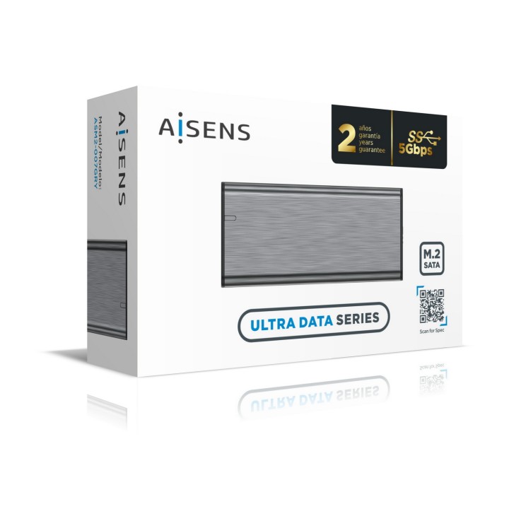 Caja AISENS SSD M.2 SATA USB 3.0 Gris (ASM2-007GRY)