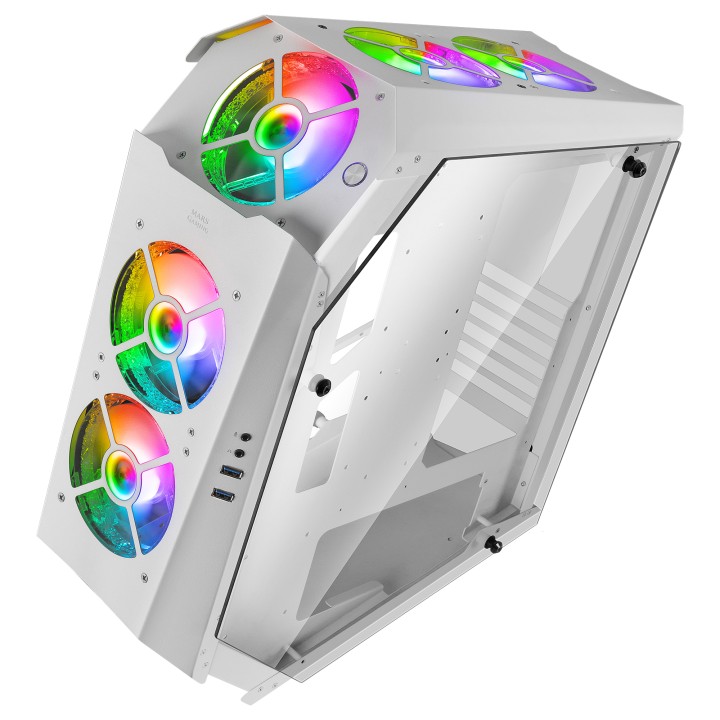Caja Mars Gaming Premium ARGB ATX mATX Blanca (MC51W)