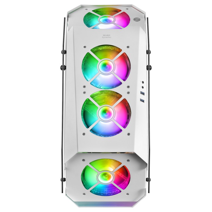 Caja Mars Gaming Premium ARGB ATX mATX Blanca (MC51W)